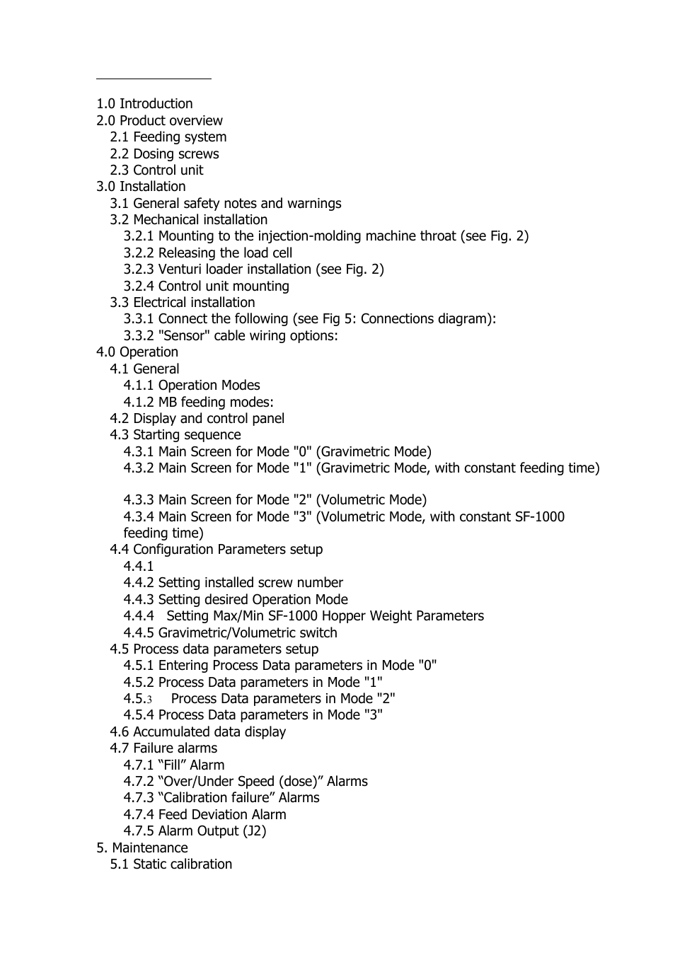 Sterlco SF1000 Gravimetric Additive Feeder User Manual | Page 2 / 37