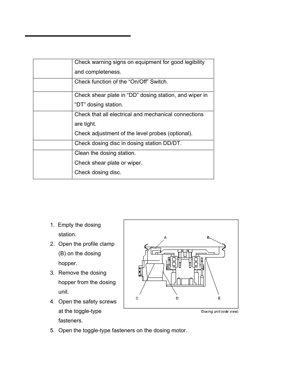 1 maintenance intervals, 2 removing the shear plate (dd feeder only) | Sterlco S-150 Digital Dosing Controller User Manual | Page 46 / 79