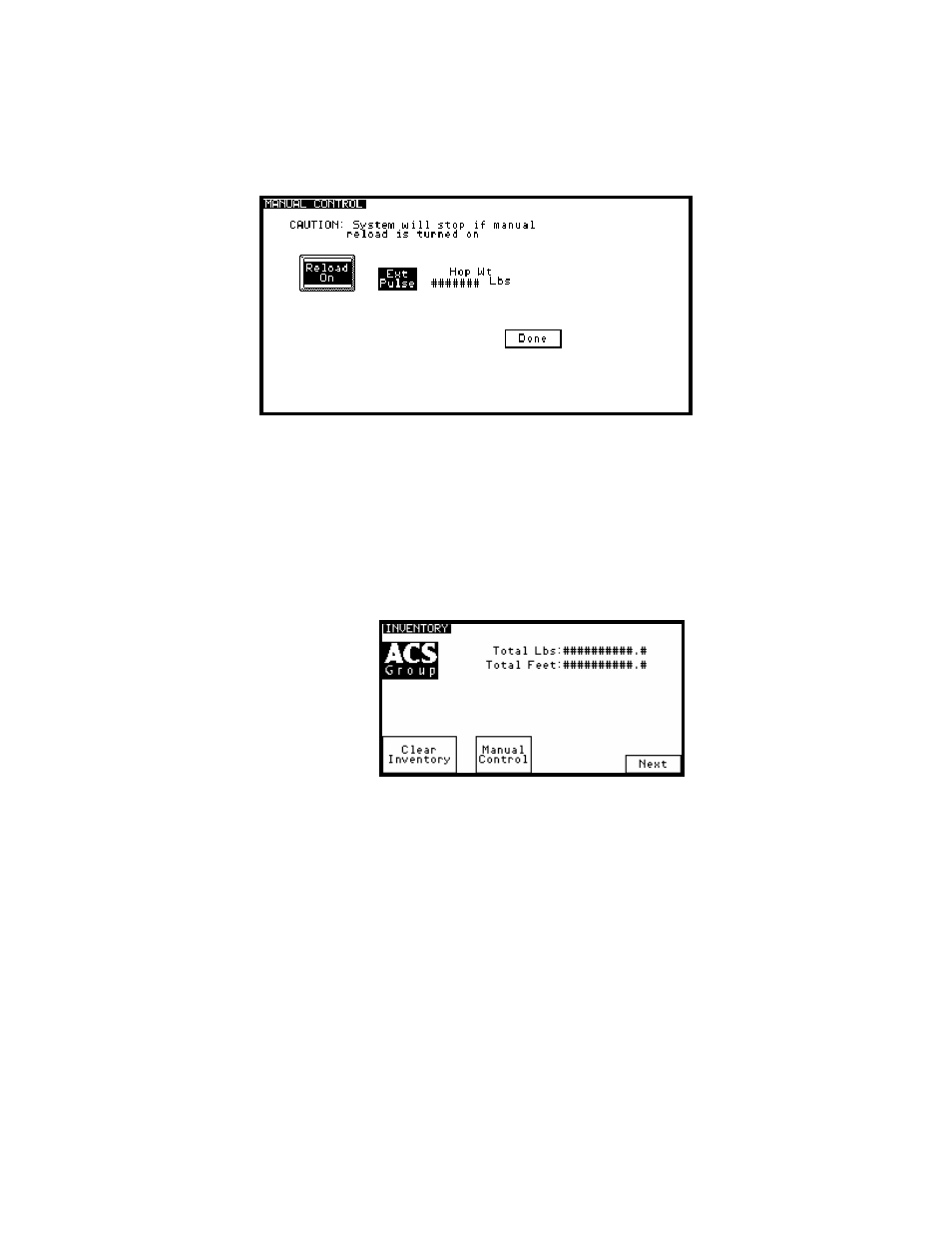 4 common screens | Sterlco GH-F Series Gravimetric Additive Feeder User Manual | Page 40 / 60