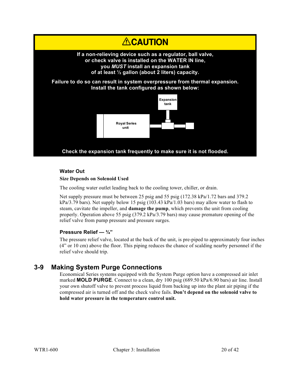 9 making system purge connections | Sterlco SEU Series Economical Water TCU User Manual | Page 20 / 42