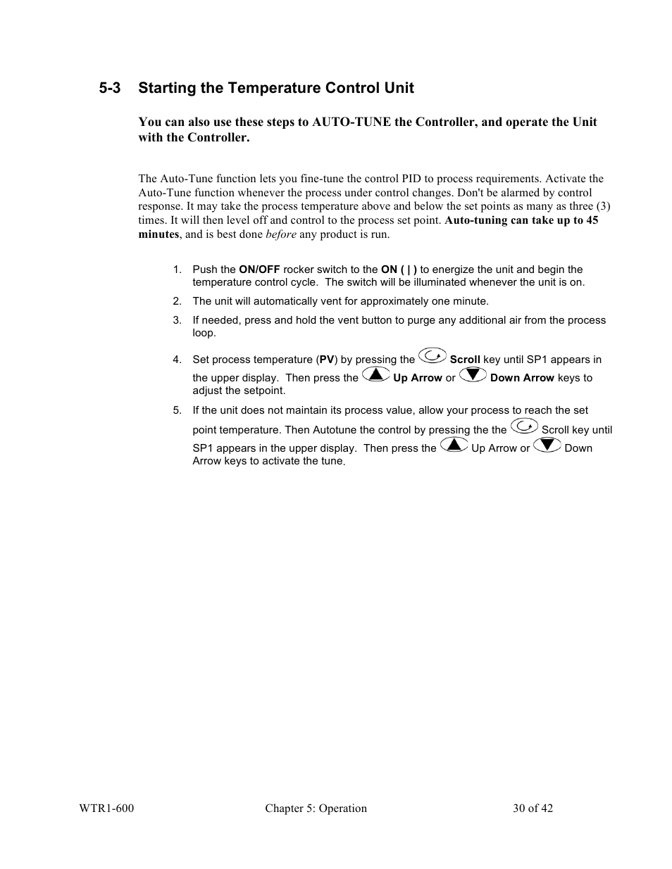 3 starting the temperature control unit | Sterlco SEU Series Economical Water TCU User Manual | Page 30 / 42