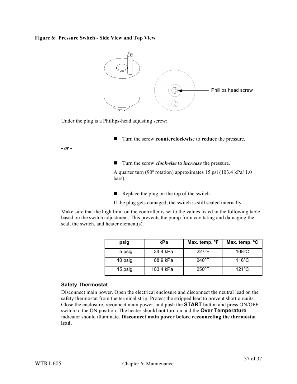 Sterlco SEU Series Economical Water TCU User Manual | Page 37 / 42