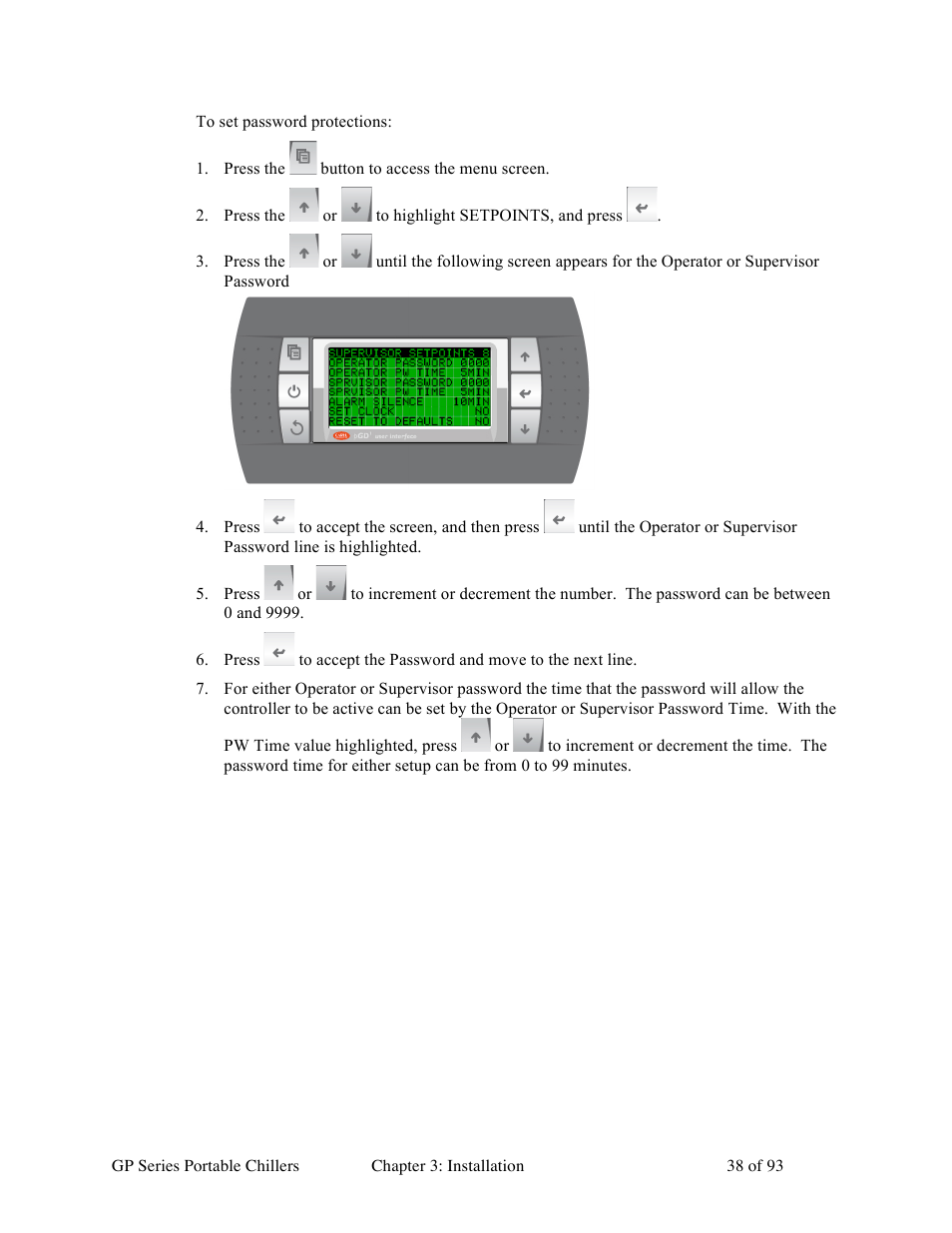 Sterlco GP Series 5-15 HP Portable Chillers User Manual | Page 38 / 93