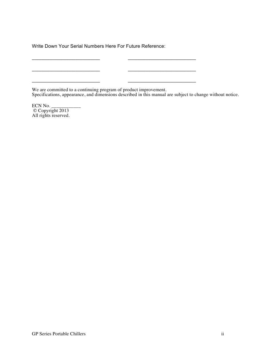Sterlco GP Series 20-60 HP Packaged Chillers User Manual | Page 2 / 93