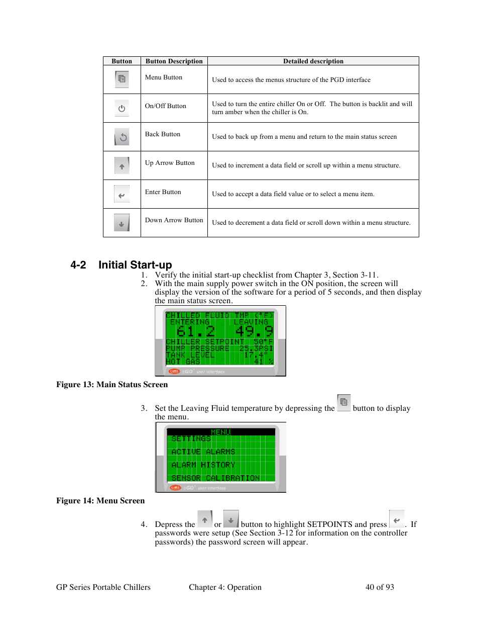 2 initial start-up | Sterlco GP Series 20-60 HP Packaged Chillers User Manual | Page 40 / 93