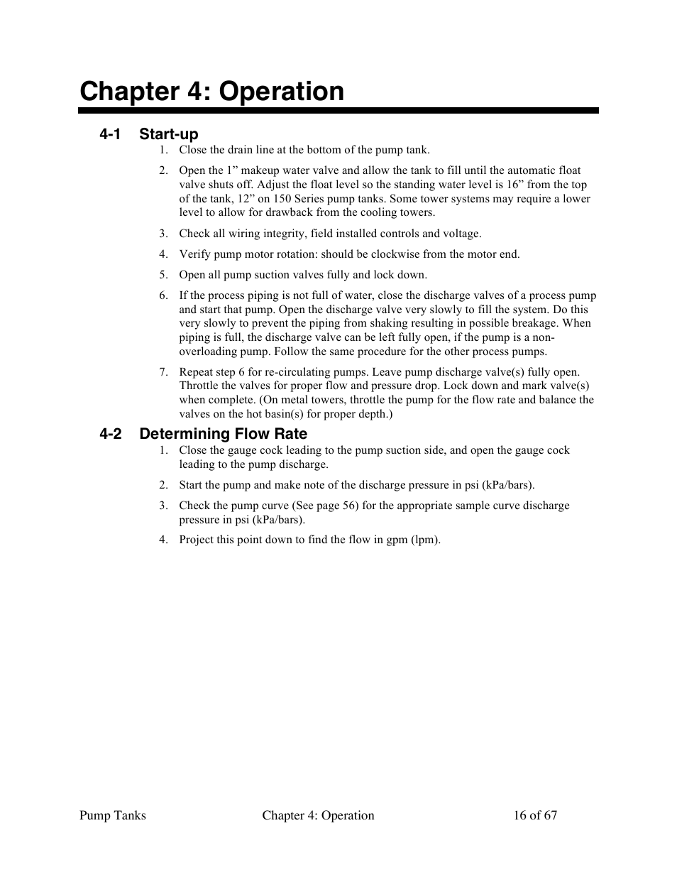Chapter 4: operation | Sterlco 140 to 6,285 Gallon Pump Tanks User Manual | Page 16 / 67