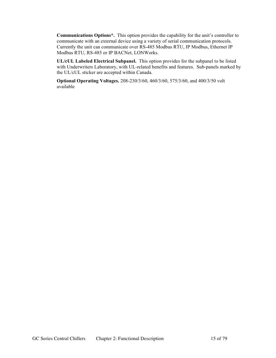 Sterlco GC Series Central Chiller User Manual | Page 15 / 79