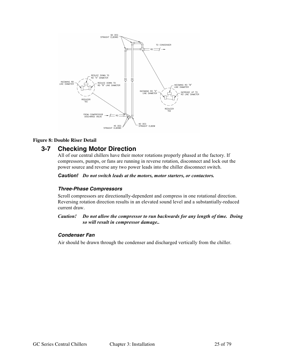 7 checking motor direction | Sterlco GC Series Central Chiller User Manual | Page 25 / 79