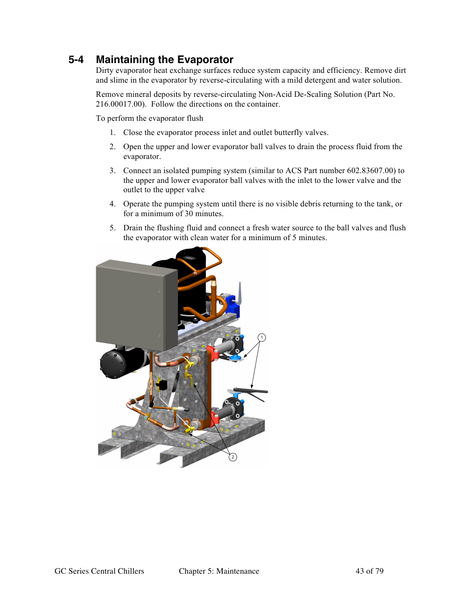4 maintaining the evaporator | Sterlco GC Series Central Chiller User Manual | Page 43 / 79
