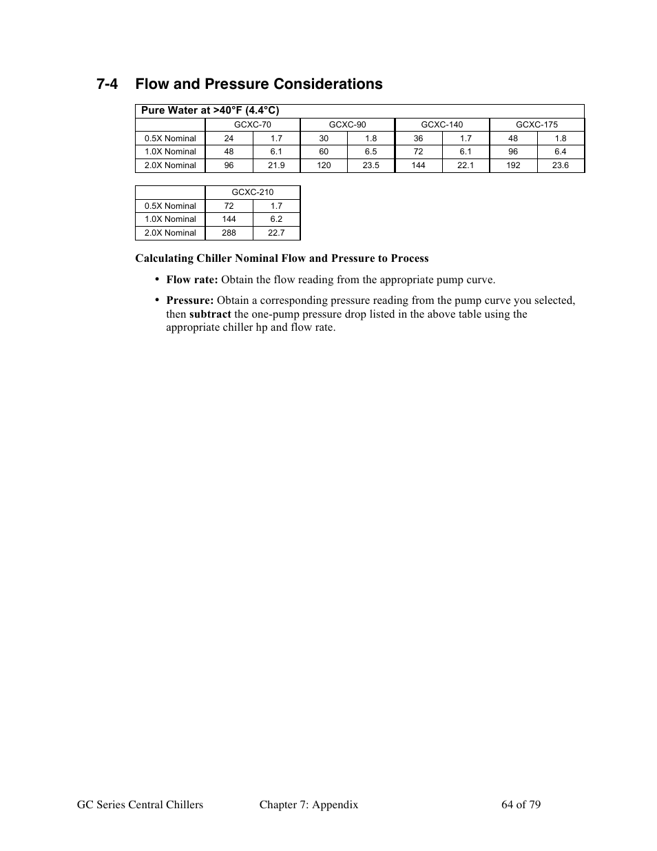 4 flow and pressure considerations | Sterlco GC Series Central Chiller User Manual | Page 64 / 79