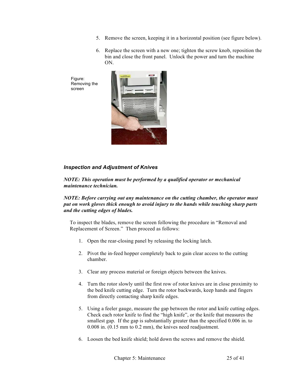 Sterlco BP800 Series Granulators User Manual | Page 25 / 41