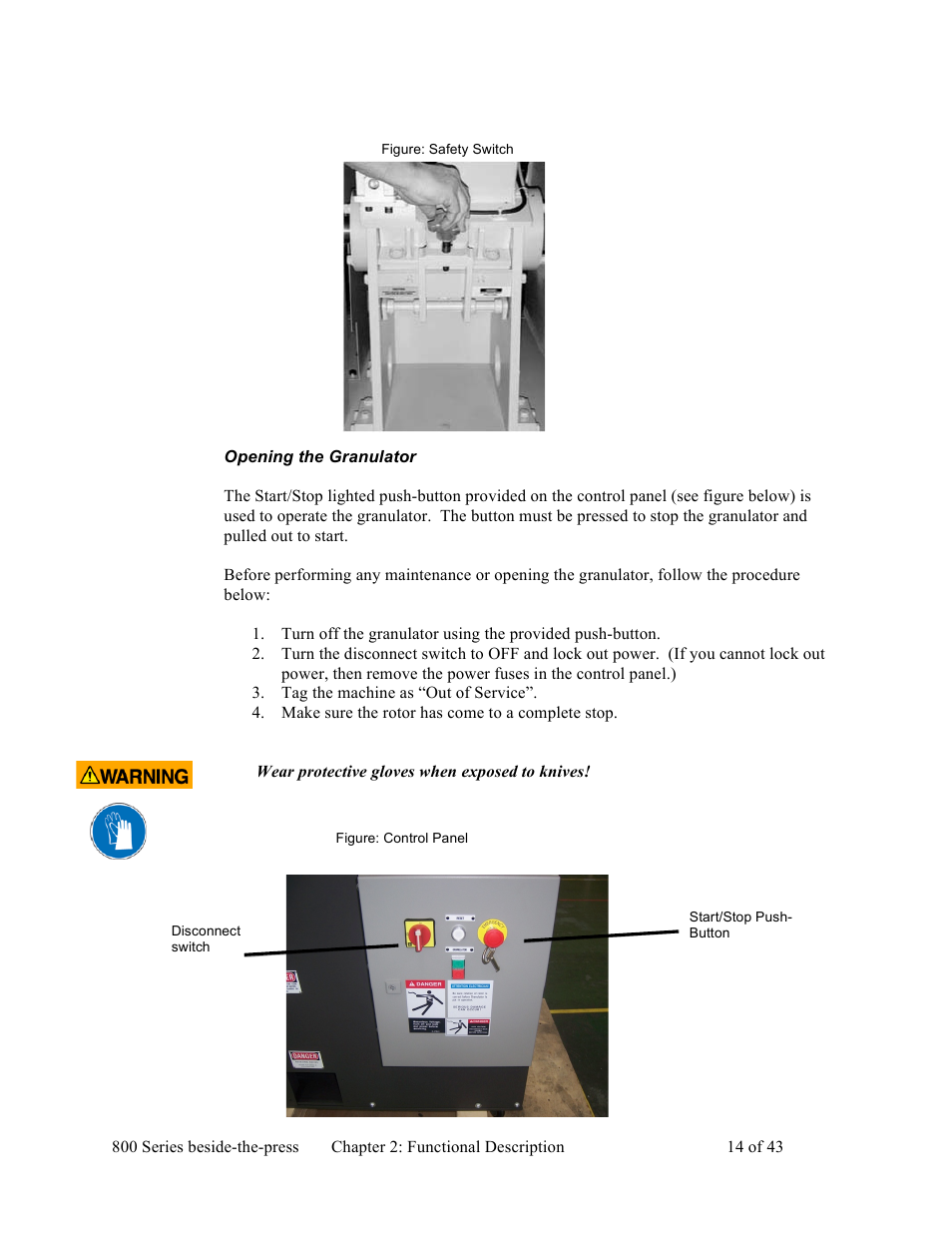 Sterlco BP800 Series Granulators User Manual | Page 14 / 43