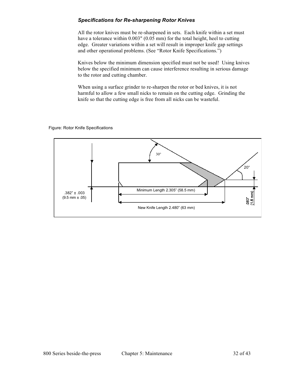 Sterlco BP800 Series Granulators User Manual | Page 32 / 43