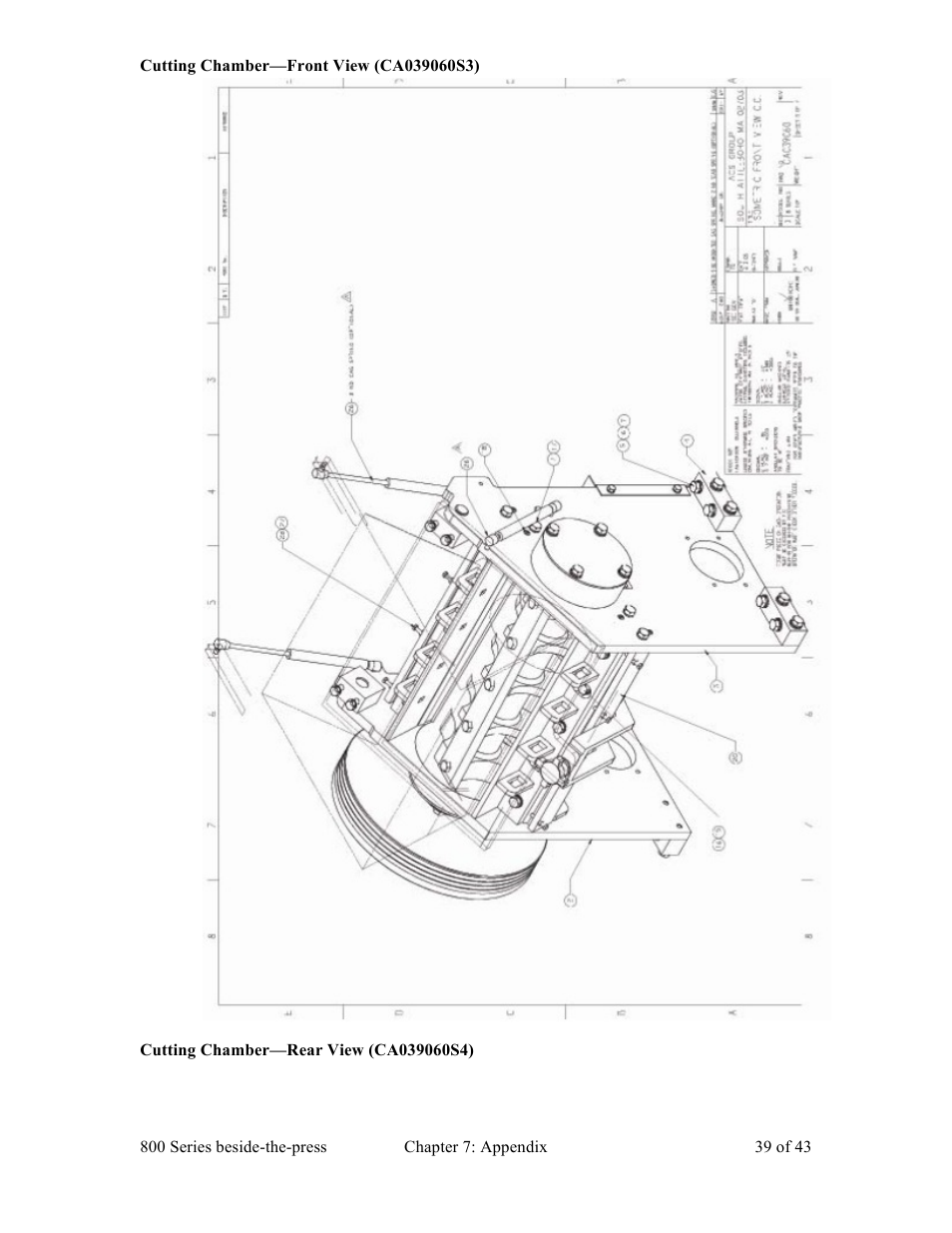 Sterlco BP800 Series Granulators User Manual | Page 39 / 43