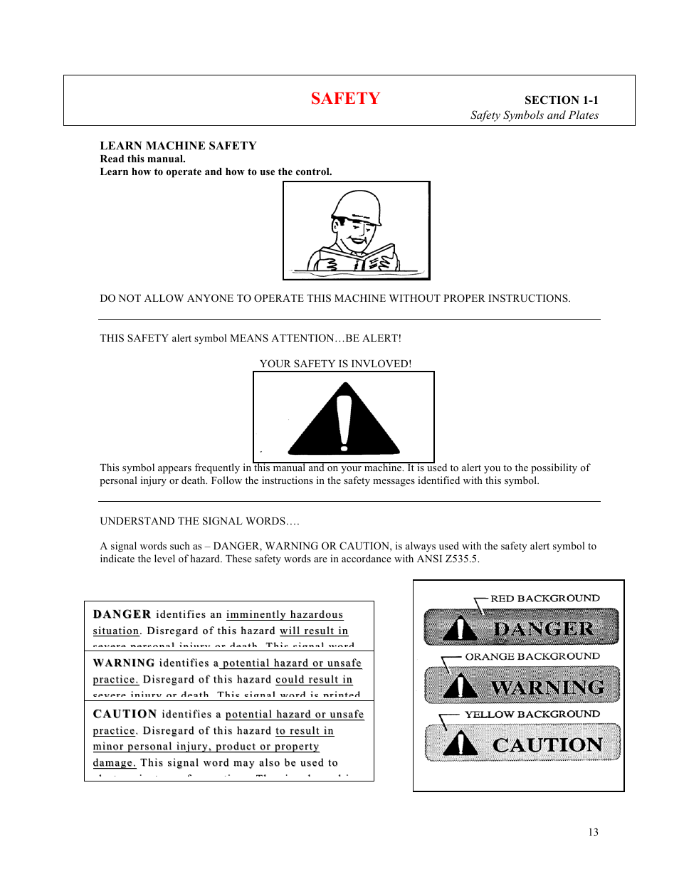 Safety | Sterlco ST500 Series Central Granulator User Manual | Page 13 / 91