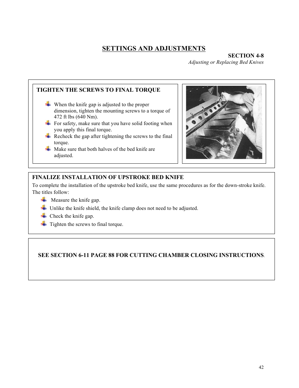 Settings and adjustments | Sterlco ST500 Series Central Granulator User Manual | Page 42 / 91
