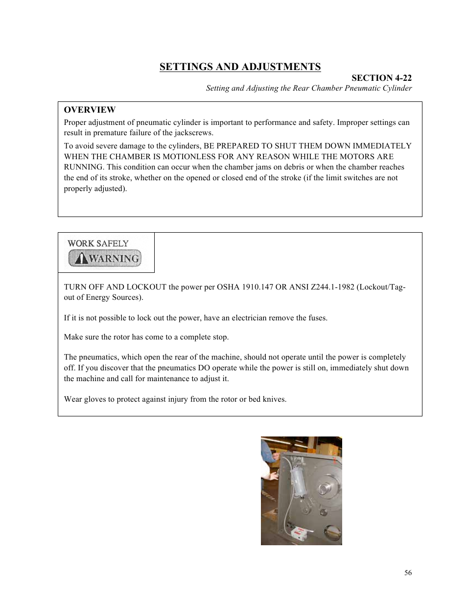 Settings and adjustments | Sterlco ST500 Series Central Granulator User Manual | Page 56 / 91