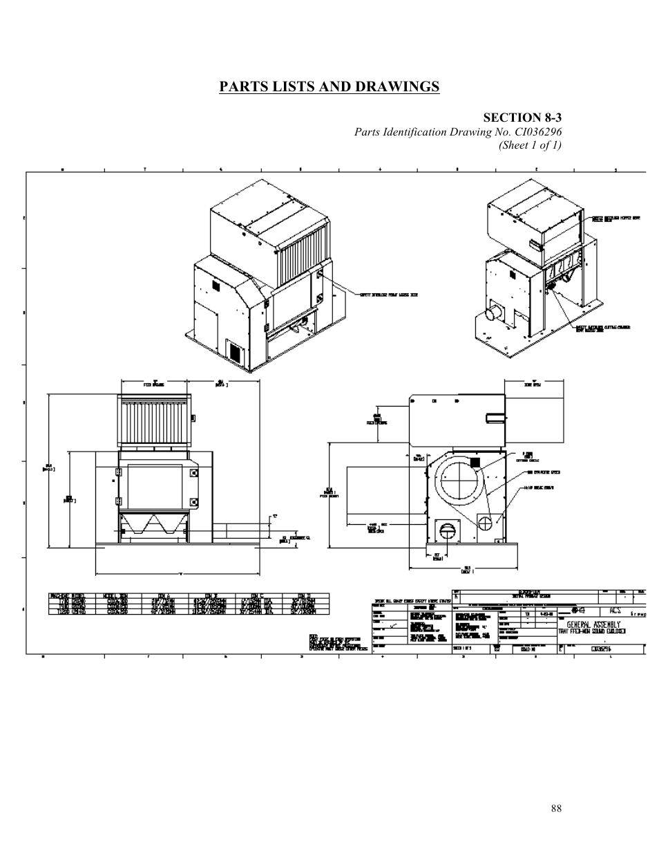 Parts lists and drawings | Sterlco ST500 Series Central Granulator User Manual | Page 88 / 91