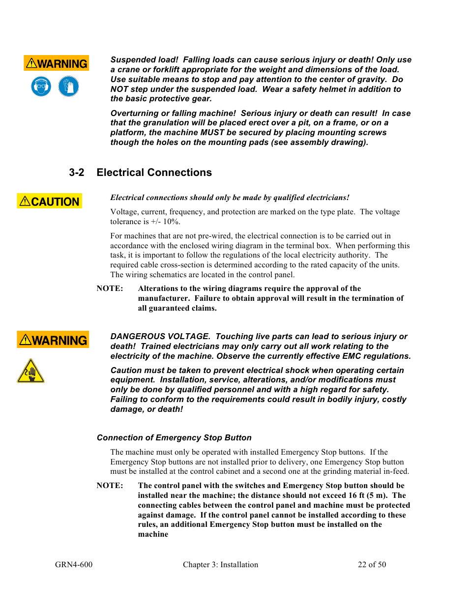 2 electrical connections | Sterlco SLS Series Light Duty Shredder User Manual | Page 22 / 50