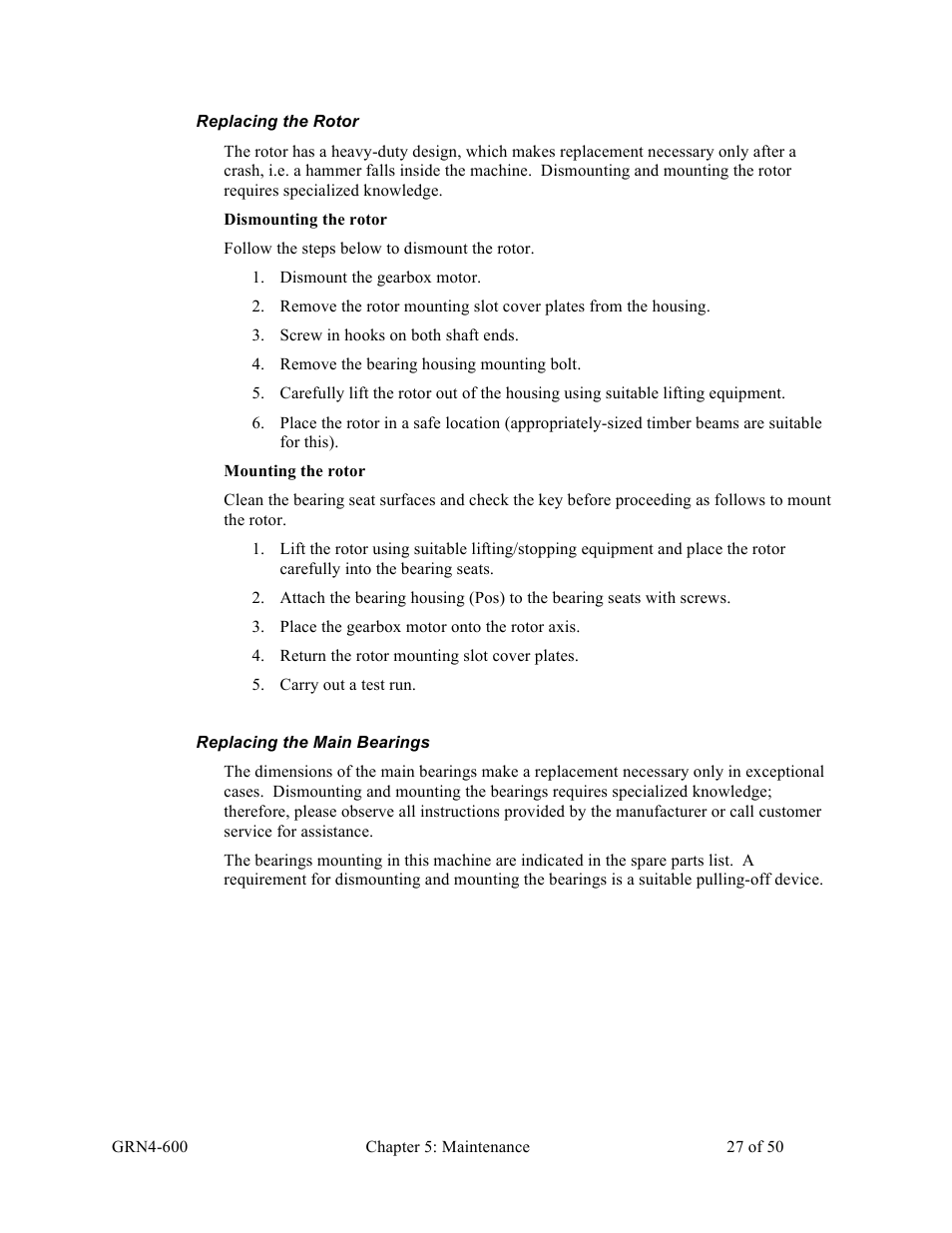 Sterlco SLS Series Light Duty Shredder User Manual | Page 27 / 50