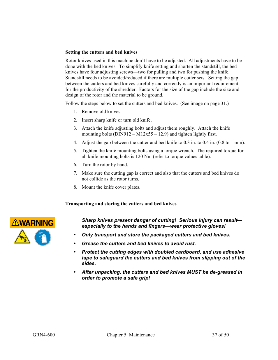 Sterlco SLS Series Light Duty Shredder User Manual | Page 37 / 50