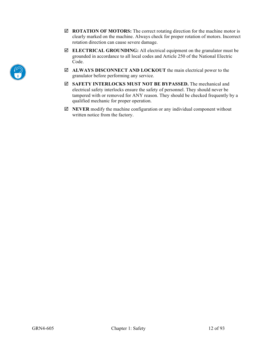 Sterlco SMS Series Single Shaft Shredder User Manual | Page 12 / 93