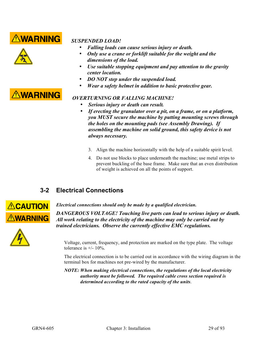 2 electrical connections | Sterlco SMS Series Single Shaft Shredder User Manual | Page 29 / 93