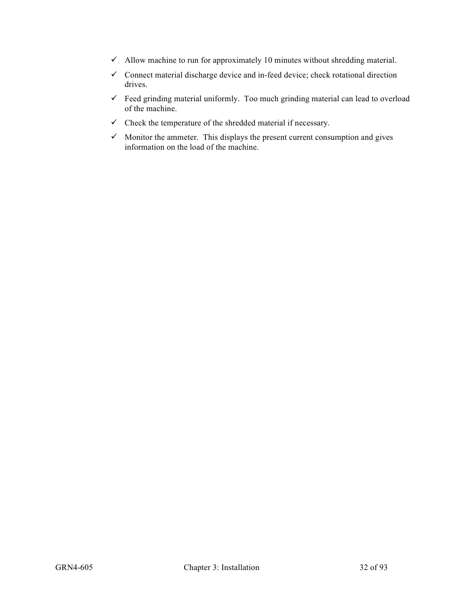 Sterlco SMS Series Single Shaft Shredder User Manual | Page 32 / 93