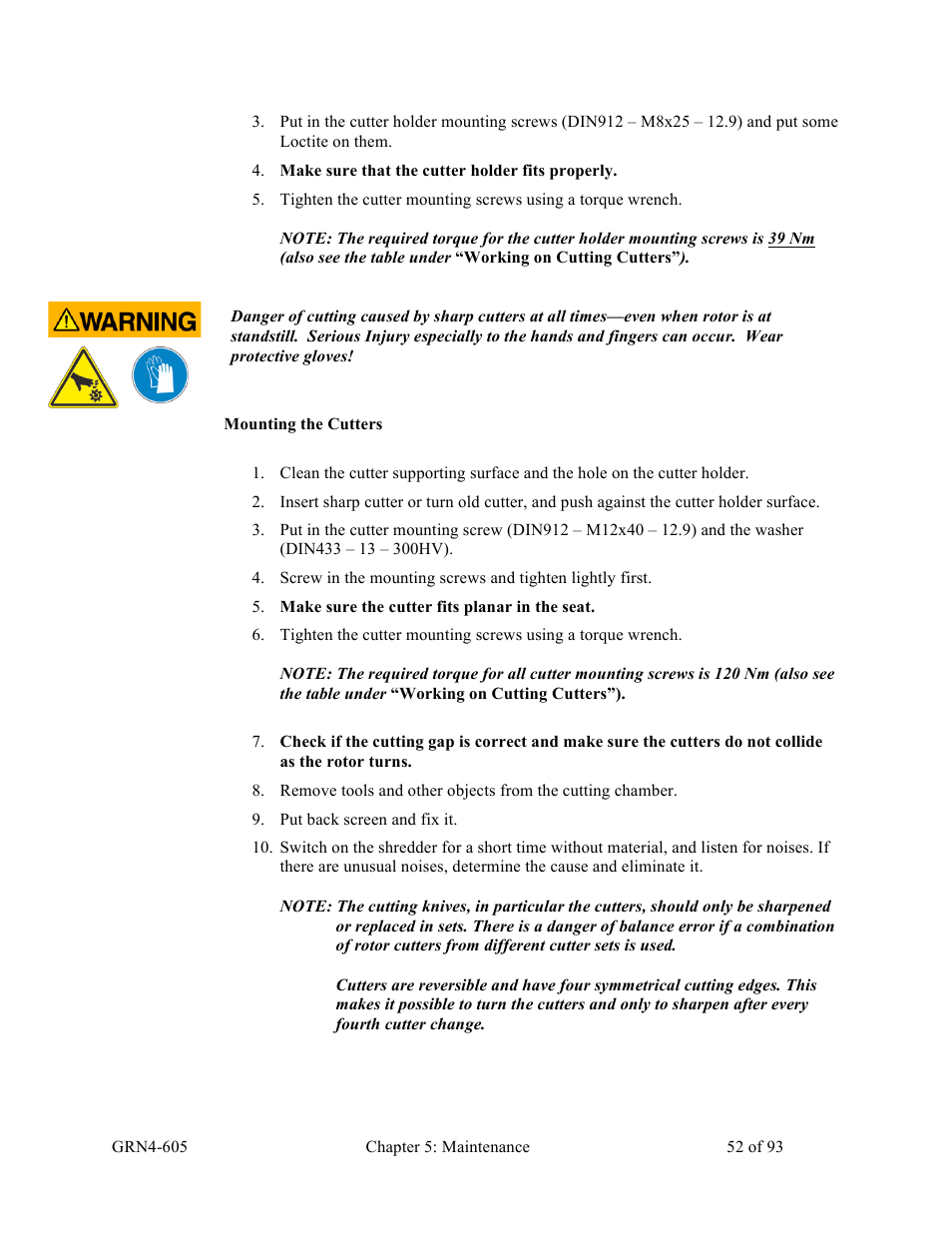 Sterlco SMS Series Single Shaft Shredder User Manual | Page 52 / 93
