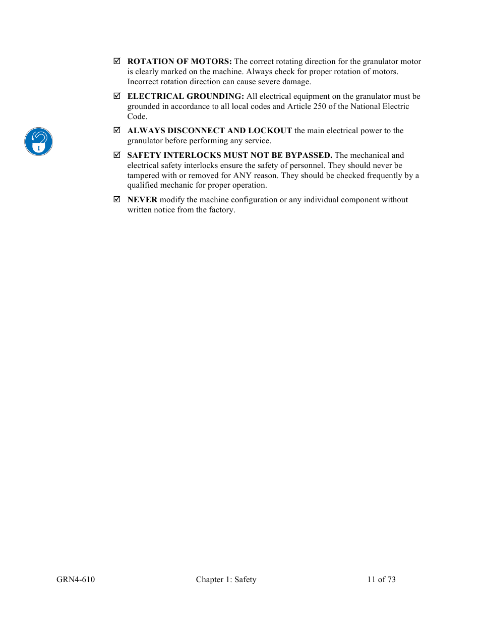 Sterlco SPS Series Pipe Shredder User Manual | Page 11 / 73