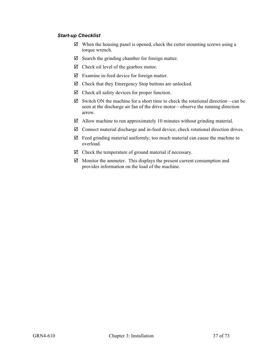 Sterlco SPS Series Pipe Shredder User Manual | Page 37 / 73