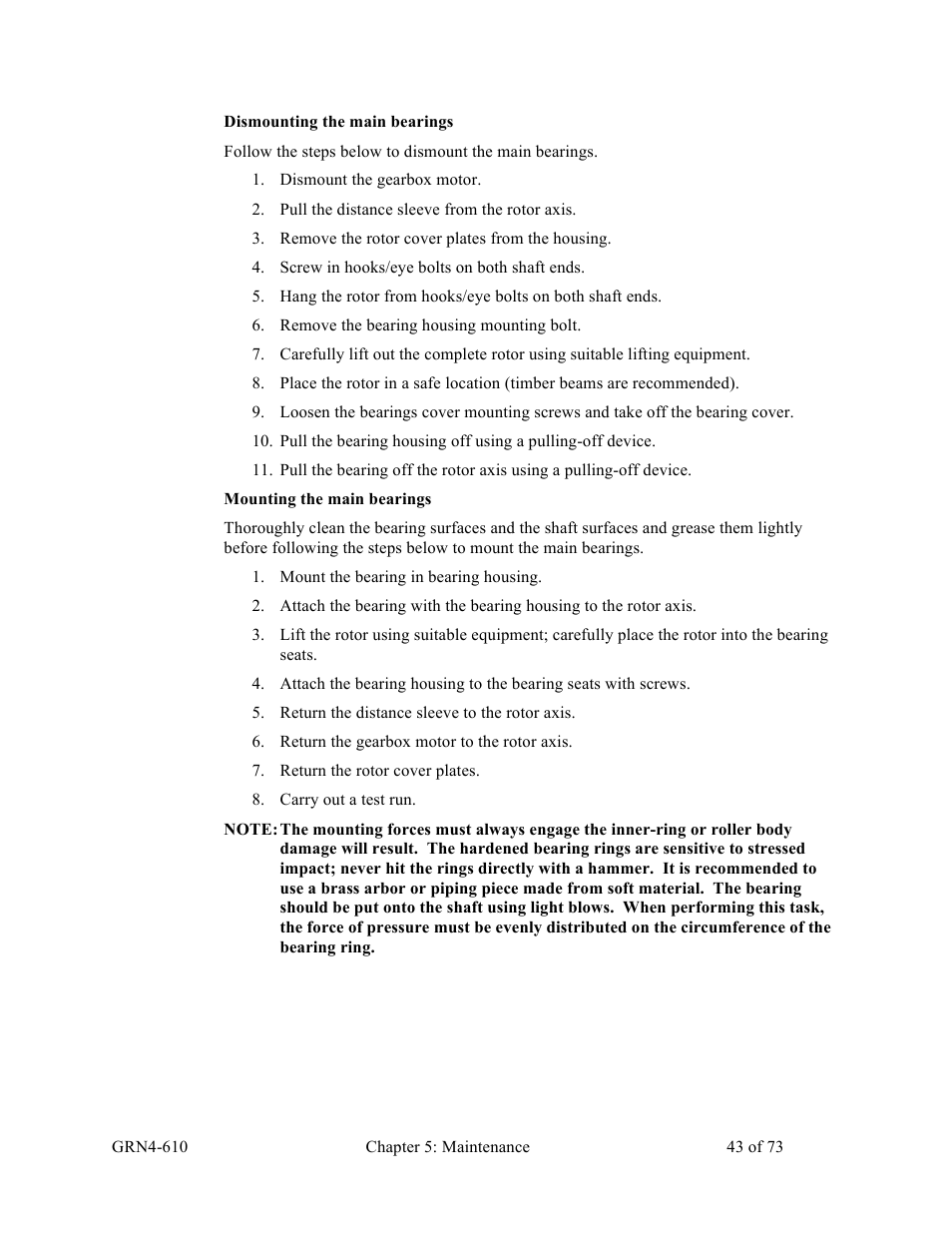 Sterlco SPS Series Pipe Shredder User Manual | Page 43 / 73