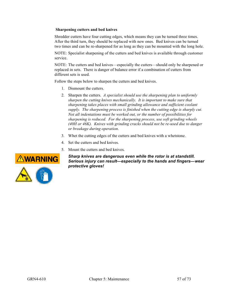 Sterlco SPS Series Pipe Shredder User Manual | Page 57 / 73