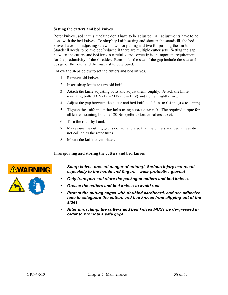 Sterlco SPS Series Pipe Shredder User Manual | Page 58 / 73