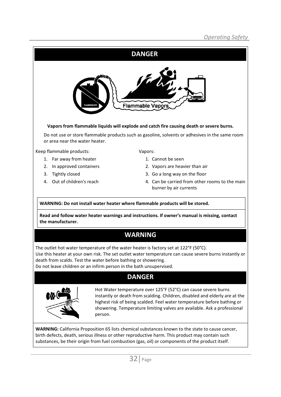 Danger, Warning | State GTS-110-NI User Manual | Page 32 / 52