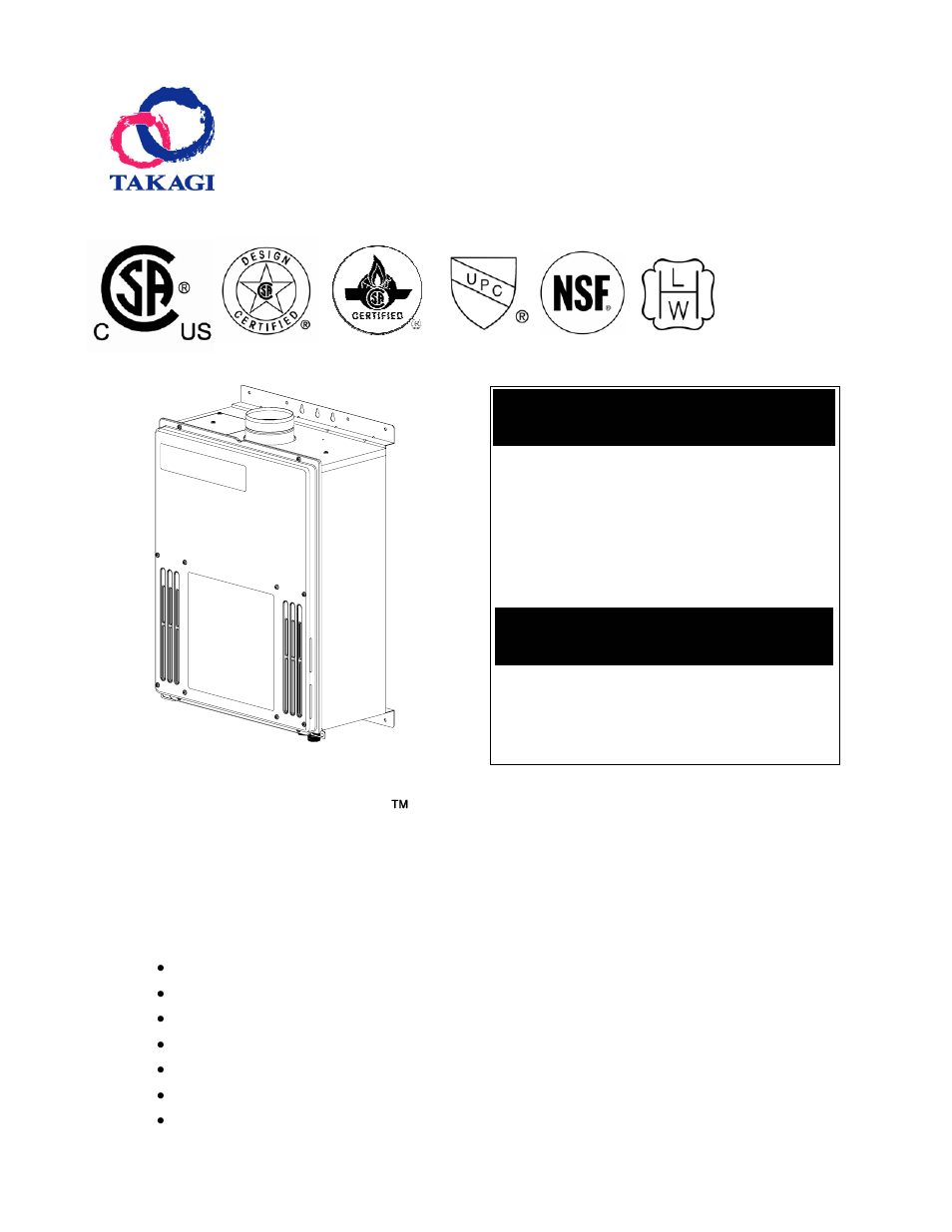 Takagi T-M32 User Manual | 52 pages