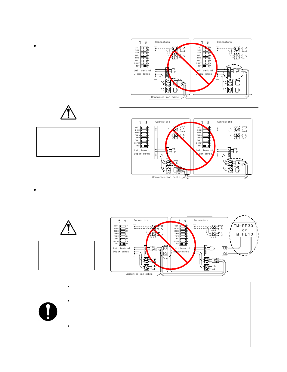 26 - caution • if you connect the, 1] (or [2] ) connector, Of the “ master ” unit to the | Master (or [1] ) connector, Wrong connection between the, Master, Unit and the, Slave-1, Unit master unit slave-1 unit, Slave | Takagi T-M32 User Manual | Page 26 / 52