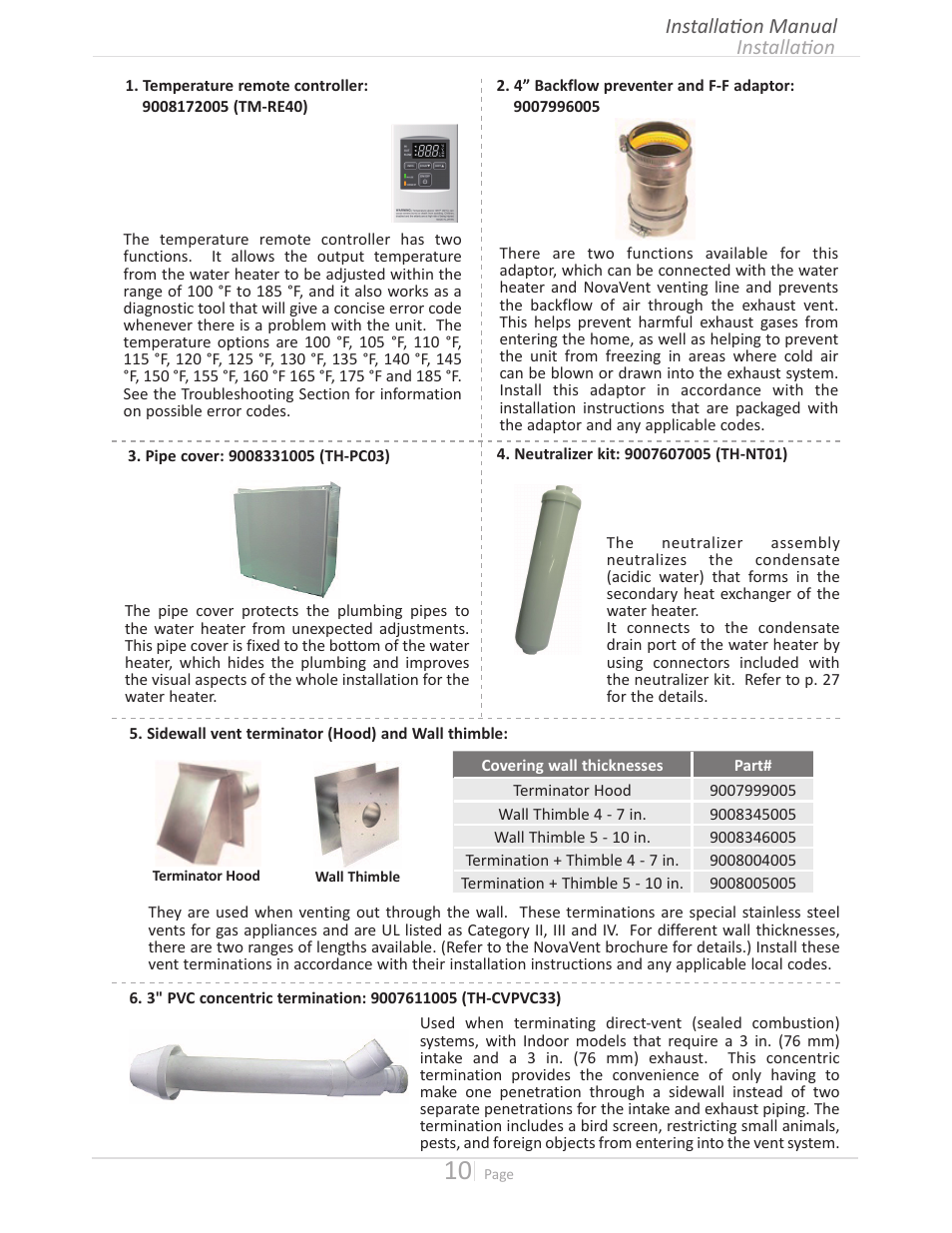 Installation installation manual | State GTS-240-NIH User Manual | Page 10 / 64