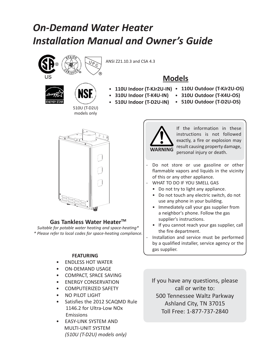 Takagi T-D2U User Manual | 56 pages