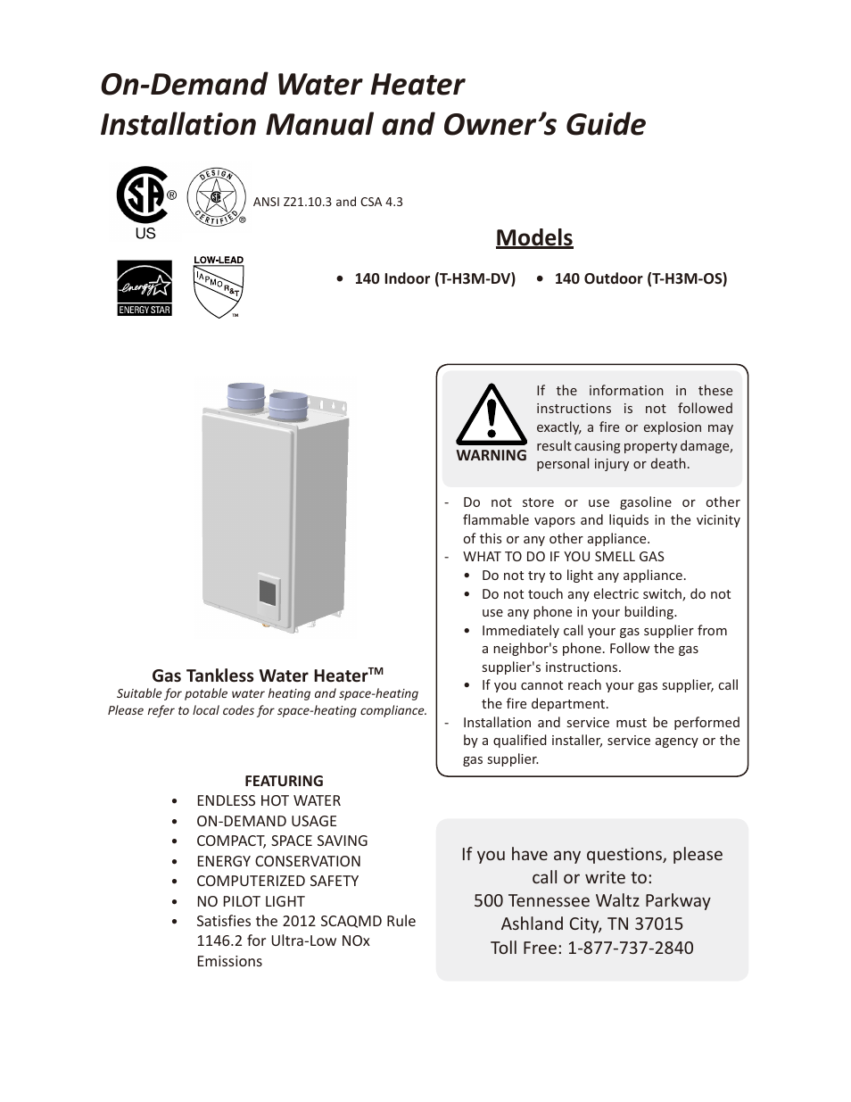 Takagi T-H3M-IN/OS User Manual | 56 pages