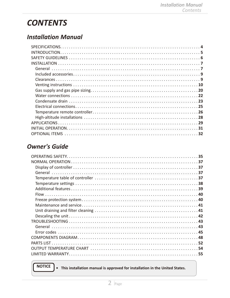 Takagi T-H3M-IN/OS User Manual | Page 2 / 56