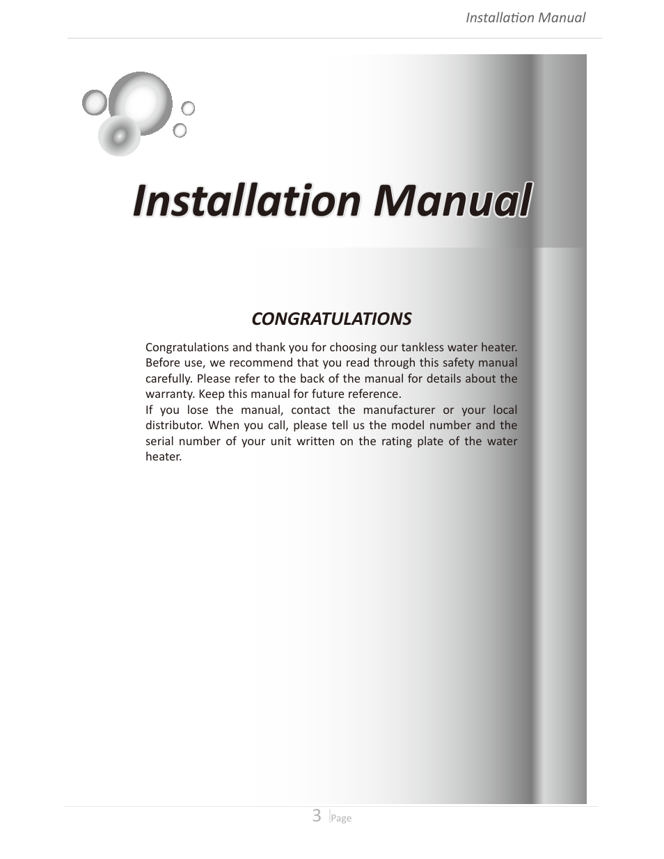 Installation manual | Takagi T-H3M-IN/OS User Manual | Page 3 / 56