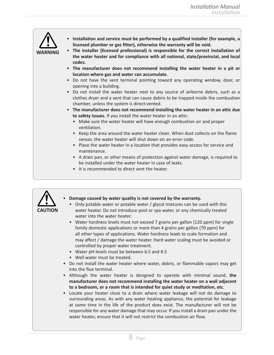 Installation installation manual | Takagi T-H3M-IN/OS User Manual | Page 8 / 56