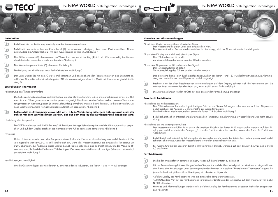 Teco US TECO e-chill 3 models User Manual | Page 10 / 24