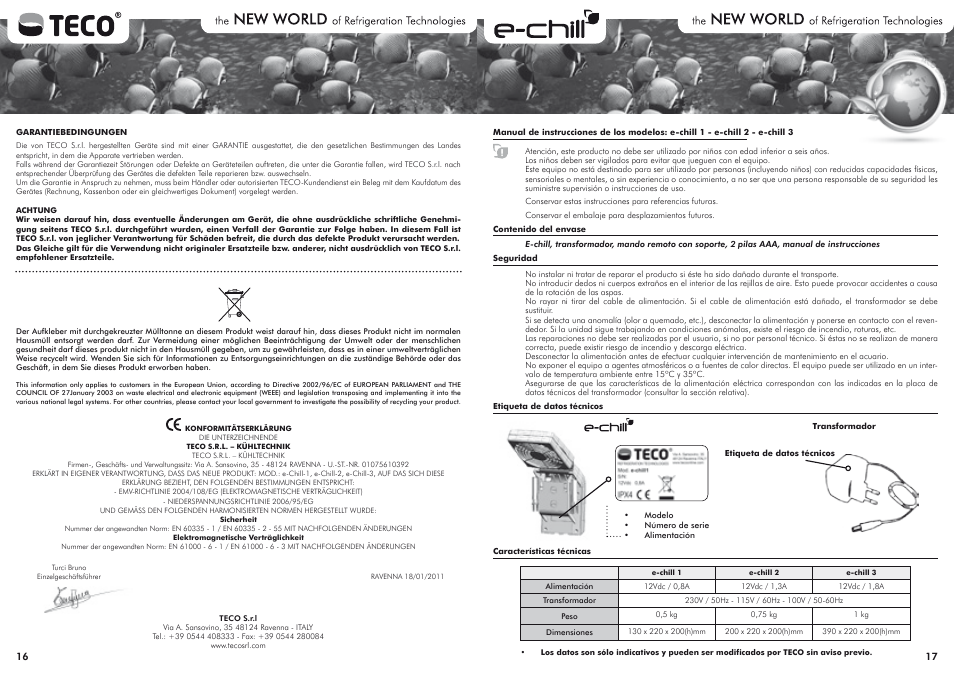 Teco US TECO e-chill 3 models User Manual | Page 11 / 24