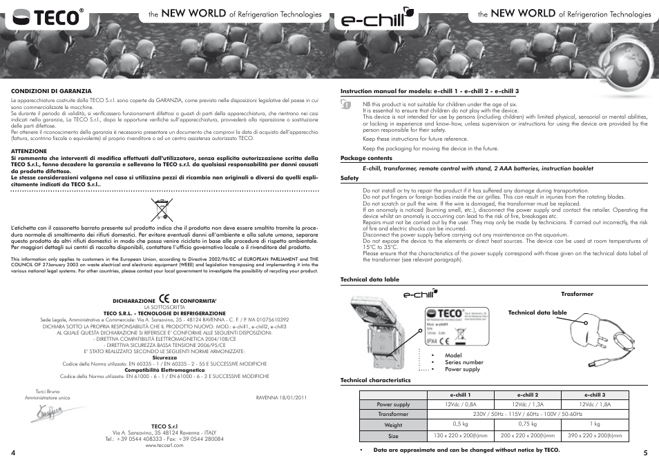 Teco US TECO e-chill 3 models User Manual | Page 5 / 24