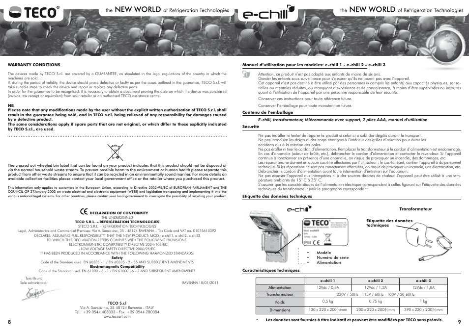 Teco US TECO e-chill 3 models User Manual | Page 7 / 24