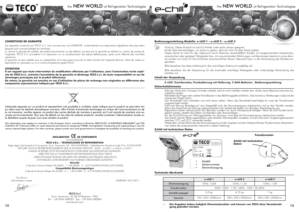 Teco US TECO e-chill 3 models User Manual | Page 9 / 24