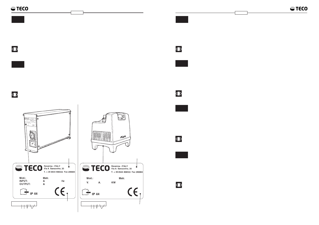 Ii i gb | Teco US TECO Micro User Manual | Page 9 / 19