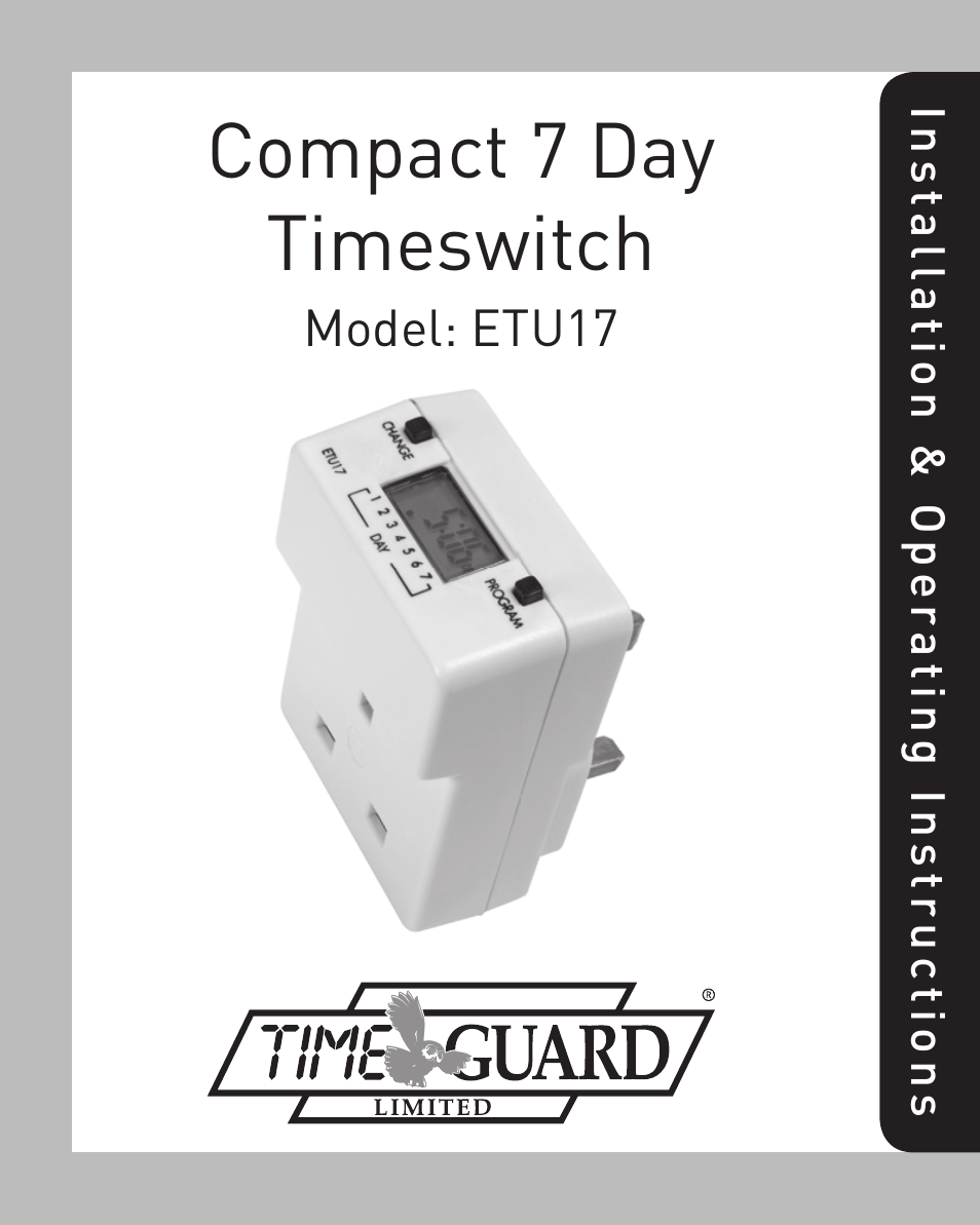 Timeguard ETU17 User Manual | 12 pages